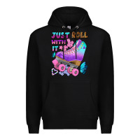 Black just roll with it Premium Hoodie - BundleAndBundleShop