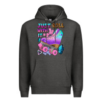 Charcoal Heather just roll with it Premium Hoodie - BundleAndBundleShop