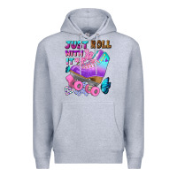 Heather Grey just roll with it Premium Hoodie - BundleAndBundleShop