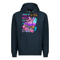 Navy just roll with it Premium Hoodie - BundleAndBundleShop