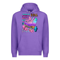 Purple just roll with it Premium Hoodie - BundleAndBundleShop