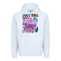 White just roll with it Premium Hoodie - BundleAndBundleShop