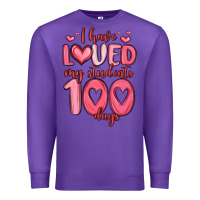 Purple i have loved my students 100 days Premium Sweatshirt - MaliasSmallBusiness