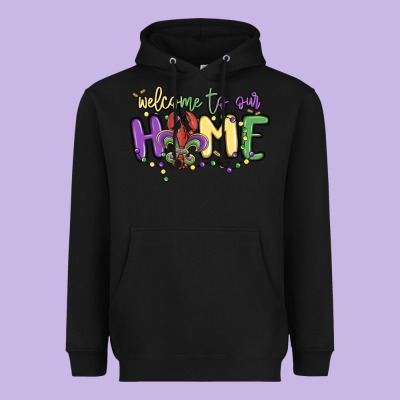 Welcome To Our Home Heavyweight Hoodie Designed By Maliassmallbusiness