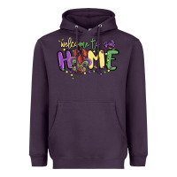 Plum welcome to our home Heavyweight Hoodie - MaliasSmallBusiness