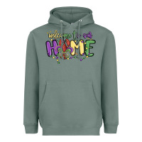 Sage welcome to our home Heavyweight Hoodie - MaliasSmallBusiness