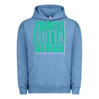 Pigment Pebble Blue Straight Outta San Marino Urban Hoodie - Bettercallsaul
