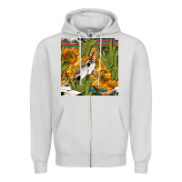 Dove Grey western bull skull seamless pattern Zipper Hoodie - BundleAndBundleShop