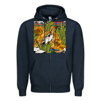 Navy western bull skull seamless pattern Zipper Hoodie - BundleAndBundleShop