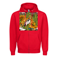 Red western bull skull seamless pattern Zipper Hoodie - BundleAndBundleShop