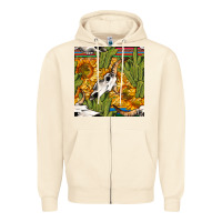 Sandshell western bull skull seamless pattern Zipper Hoodie - BundleAndBundleShop