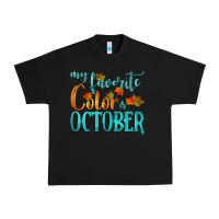 Black my favorite color is october Urban Heavy Tee - HRA Design Shop