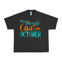 Pigment Black my favorite color is october Urban Heavy Tee - HRA Design Shop