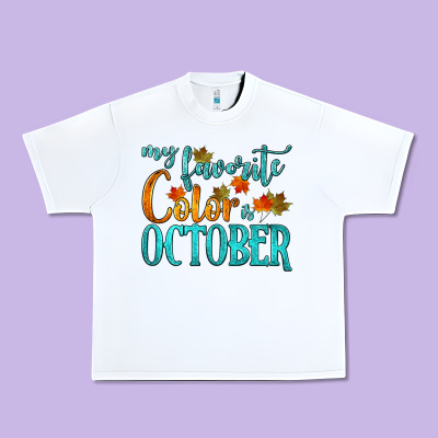 My Favorite Color Is October Urban Heavy Tee Designed By Hra Design Shop