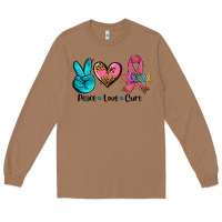 Toasted Coconut peace love  cure Long Sleeve Tee - AdoDesignShop