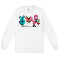 White peace love  cure Long Sleeve Tee - AdoDesignShop