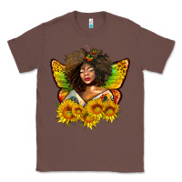 Chestnut butterfly afro woman juneteenth Classic Tee - AdoDesignShop