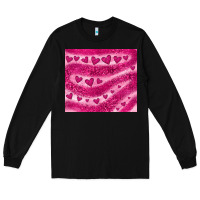 Black pink glitter heart Long Sleeve Tee - JahusDesignShop