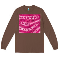 Chestnut pink glitter heart Long Sleeve Tee - JahusDesignShop