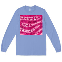 Colony Blue pink glitter heart Long Sleeve Tee - JahusDesignShop