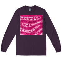 Plum pink glitter heart Long Sleeve Tee - JahusDesignShop