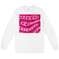 White pink glitter heart Long Sleeve Tee - JahusDesignShop