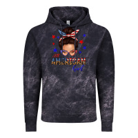 Cloud Black all american girl messy bun Vintage Hoodie - texasbilliewilder