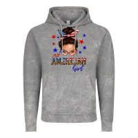 Cloud Rock all american girl messy bun Vintage Hoodie - texasbilliewilder