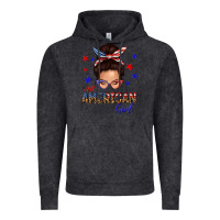 Vintage Black all american girl messy bun Vintage Hoodie - texasbilliewilder