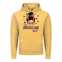 Vintage Mustard all american girl messy bun Vintage Hoodie - texasbilliewilder