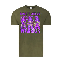 Vintage Olive Domestic Violence Warrior Gnomes Vintage Tee - texasbilliewilder