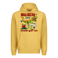 Antique Gold roaring into kindergarten Premium Hoodie - BundleAndBundleShop