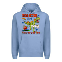 Colony Blue roaring into kindergarten Premium Hoodie - BundleAndBundleShop