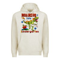Oatmeal Heather roaring into kindergarten Premium Hoodie - BundleAndBundleShop
