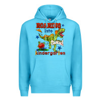 Ocean Blue roaring into kindergarten Premium Hoodie - BundleAndBundleShop