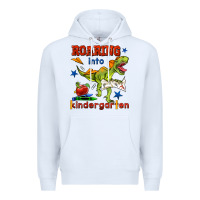 White roaring into kindergarten Premium Hoodie - BundleAndBundleShop