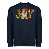 Navy bulldog christmas joy Heavyweight Sweatshirt - RanaPortraitStore