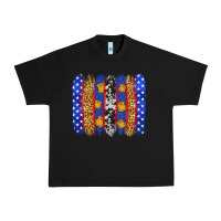 Black American police brushstrokes Urban Heavy Tee - Neo Western
