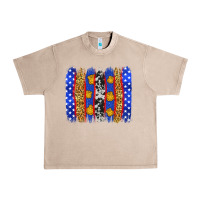 French Oak American police brushstrokes Urban Heavy Tee - Neo Western