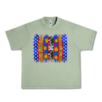 Oil Green American police brushstrokes Urban Heavy Tee - Neo Western