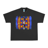 Pigment Black American police brushstrokes Urban Heavy Tee - Neo Western