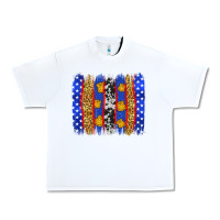 White American police brushstrokes Urban Heavy Tee - Neo Western