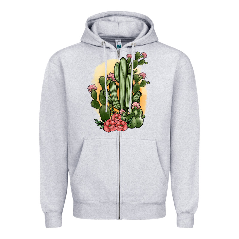 Cactus Zipper Hoodie by JahusDesignShop | Teevron