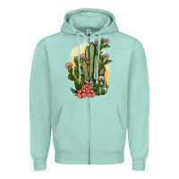 Seafoam cactus Zipper Hoodie - JahusDesignShop