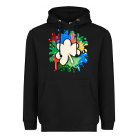 Black st patricks day shamrock autism Heavyweight Hoodie - MaliasSmallBusiness