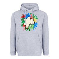Heather Grey st patricks day shamrock autism Heavyweight Hoodie - MaliasSmallBusiness