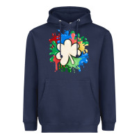 Navy st patricks day shamrock autism Heavyweight Hoodie - MaliasSmallBusiness