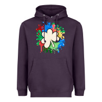 Plum st patricks day shamrock autism Heavyweight Hoodie - MaliasSmallBusiness