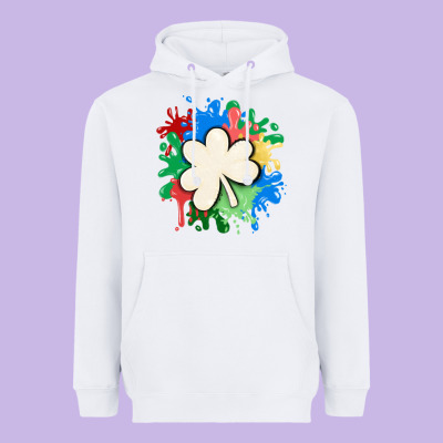 St Patricks Day Shamrock Autism Heavyweight Hoodie Designed By Maliassmallbusiness
