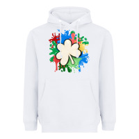 White st patricks day shamrock autism Heavyweight Hoodie - MaliasSmallBusiness